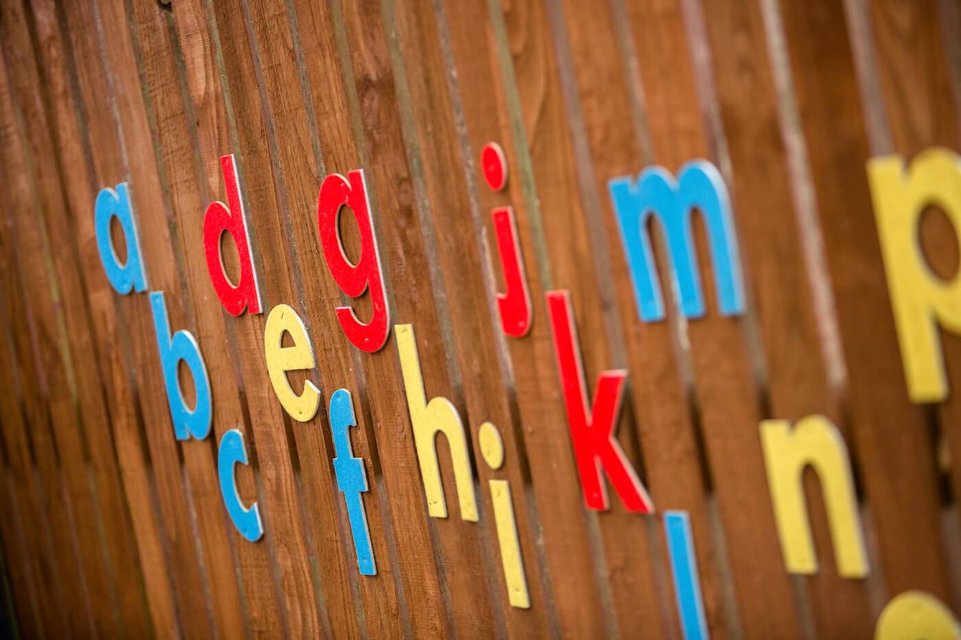 Marshfield Pre-School letters on a wall